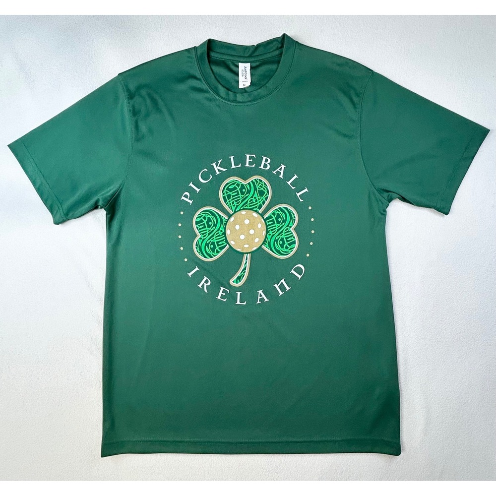 PICKLEBALL IRELAND T-Shirt Mens Medium Green Performance Fabric